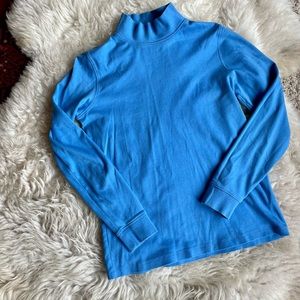 LL Bean 100% Cotton Mock Neck
